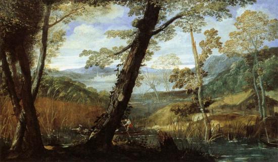 Carrache. Paysage fluvial (1590)