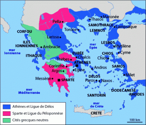 Carte de la Grèce antique