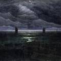 Caspar David Friedrich. Le rivage au clair de lune. (1835-36)