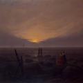 Caspar David Friedrich. Lever de lune sur la mer (v. 1821)