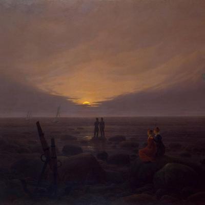 Caspar David Friedrich. Lever de lune sur la mer (v. 1821)