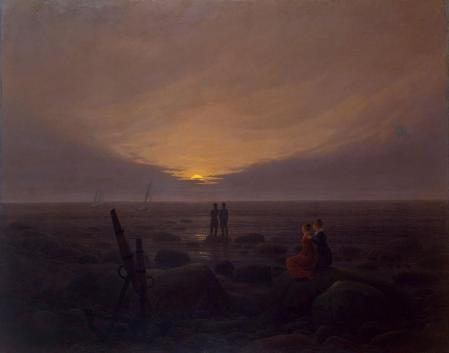 Caspar David Friedrich. Lever de lune sur la mer (v. 1821)