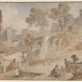 Charles Joseph Natoire. Jardins de la Villa d’Este à Tivoli (1760)