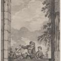 Charles Joseph Natoire. La Chapelle des Enfants-Trouvés à Paris : religieuses et garçonnets regardant la crèche (1757)