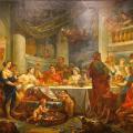 Charles Joseph Natoire. Le Repas de Cléopâtre et de Marc-Antoine (1754)