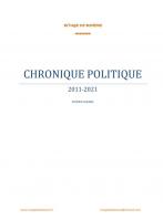 Chronique politique 2011-2021
