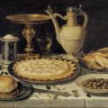Clara Peeters. Table avec nappe et salière (1611)