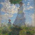 Claude Monet. Femme au parasol. Madame Monet et son fils (1875)