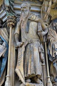 Claus Sluter, Claus de Werve et Jean Malouel. Puits de Moïse, détail. Statue de Moïse