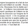 Voltaire et Rousseau