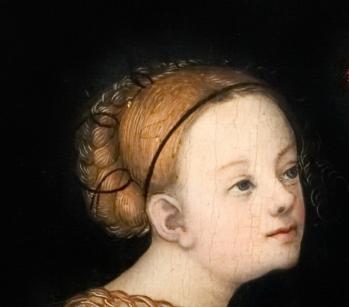 Cranach l'Ancien. Les Trois Grâces, détail