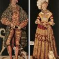 Cranach l'Ancien. Henri le Pieux et Catherine de Mecklenbourg (1514)