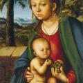 Cranach l'Ancien. Vierge à l'Enfant avec une grappe de raisin (1509-1510)