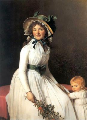 Jacques-Louis David. Portrait d’Émilie Sériziat et son fils (1795)