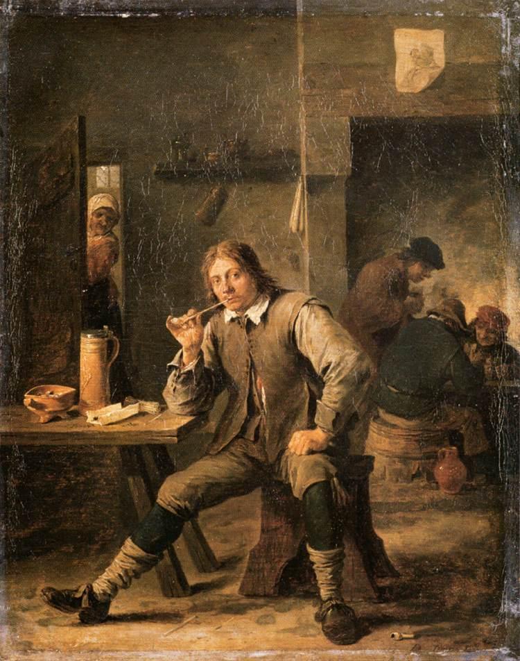 Agenda artistique... David-teniers-le-jeune-fumeur-accoude-a-une-table-1643