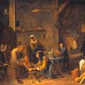 David Teniers le Jeune. Médecin de village visitant un malade (v. 1640)