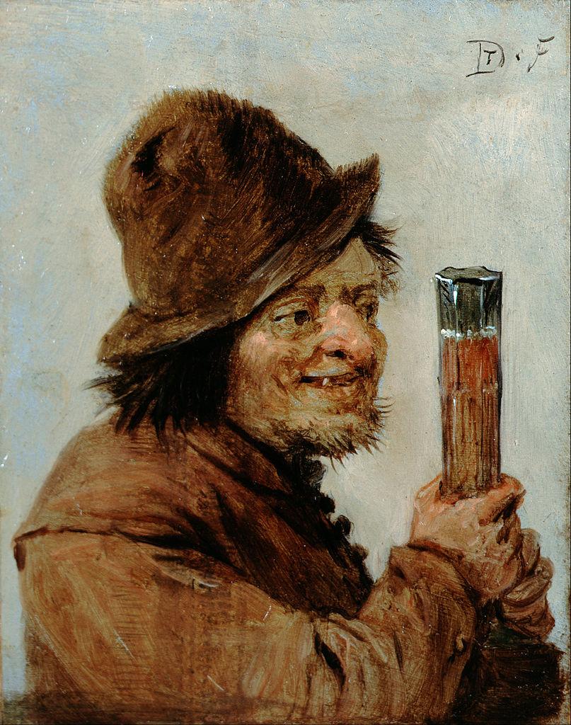 Agenda artistique... David-teniers-le-jeune-paysan-tenant-un-verre-1650