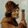 David Teniers le Jeune. Paysan tenant un verre (1640-50)