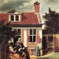 Pieter De Hooch. Maison de village (1665)