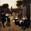 De Hooch. Une famille dans une cour de Delft (1658-60)