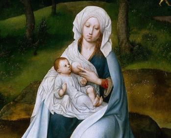 Detail la vierge a l enfant