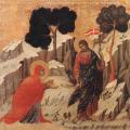Duccio. Noli me tangere (1308-1311)