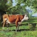 Julien Dupré. La vache à l'abreuvoir (1880-1910)