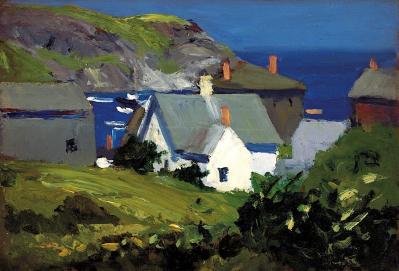 Edward Hopper. Monhegan Houses, Maine (1916-19)