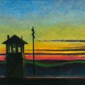 Edward Hopper. Chemin de fer au couchant (Railroad Sunset) (1929)