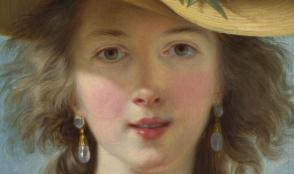 Elisabeth Vigée-Le Brun. Autoportrait au Chapeau de Paille, détail