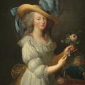 Elisabeth Vigée-Le Brun. Marie-Antoinette a la rose, 1783