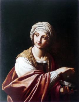 Elisabetta Sirani. Cléopâtre et la perle (1655-65)