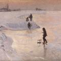 Émile Claus. Enfants jouant sur la glace (1891)