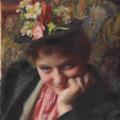 Émile Friant. Le chapeau à fleurs (1892)