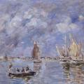 Eugène Boudin. Barques et estacade (1890-1897)