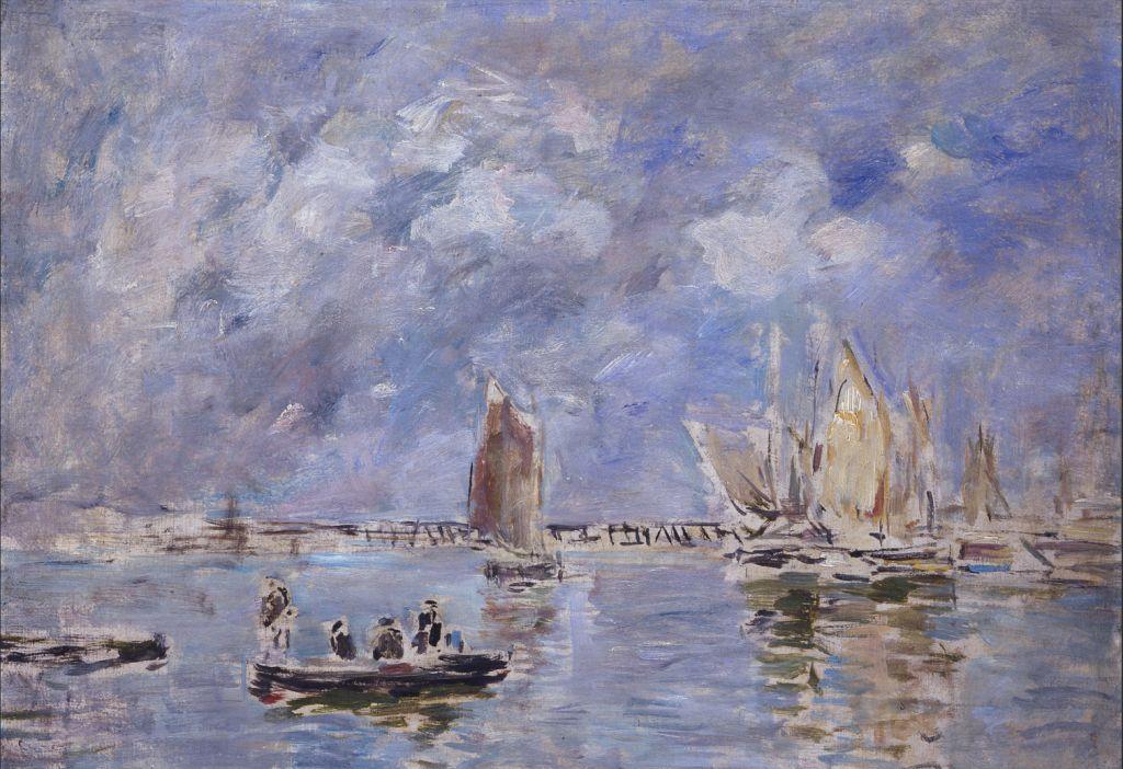 Agenda artistique de juillet ! Eugene-boudin.-barques-et-estacade-1890-1897-