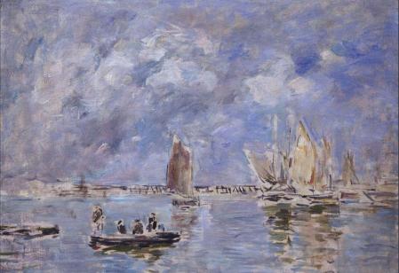 Eugène Boudin. Barques et estacade (1890-1897)