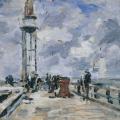 Eugène Boudin. La jetée et le phare de Honfleur (1885-90)