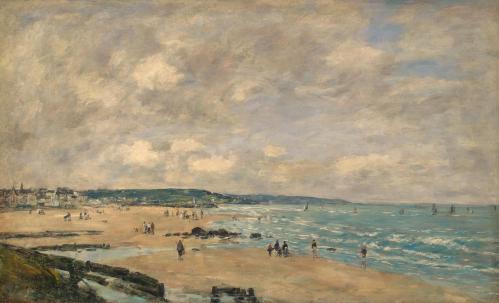 Eugène Boudin. La plage à Trouville (1893)