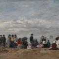 Eugène Boudin. La plage de Trouville (1871)