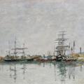 Eugène Boudin. Le quai du Havre (1887)