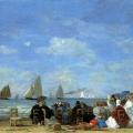 Eugène Boudin. Scène de plage, Trouville (1863)