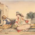 Eugène Delacroix. Couple marocain sur sa terrasse (1832)