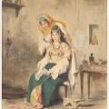 Eugène Delacroix. Saada, épouse d’Abraham Ben-Chimol, et Préciada, l’une de leurs filles (1832)