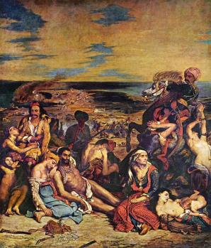 Eugène Delacroix. Scène des massacres de Scio (1824)