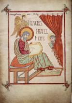 Évangéliaire de Lindisfarne folio 25v (690-721)