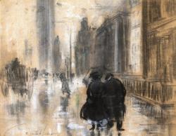 Everett Shinn. Fifth Avenue (1910)