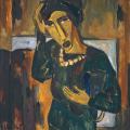 Schmidt-Rottluff. Femme avec un sac, 1915