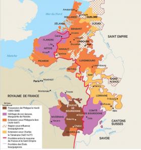 Extension du duché de Bourgogne aux 14e et 15e siècles