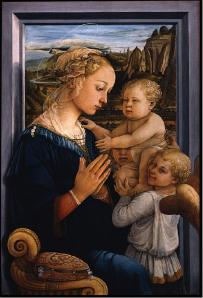 Filippo Lippi. Vierge à l'enfant et deux anges (1465)